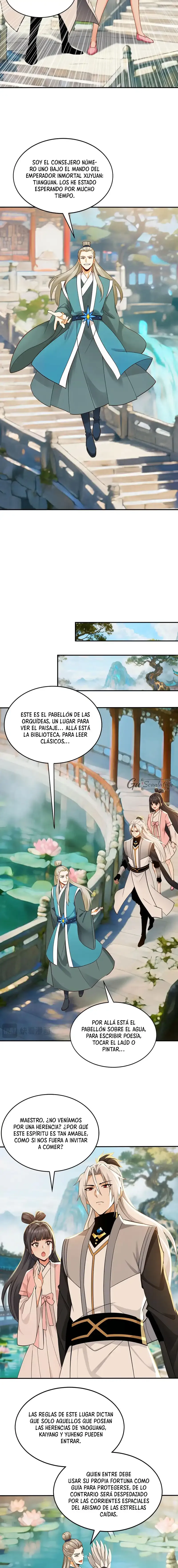 ¡Mientras mis discípulos se matan entrenando, yo me relajo! Capítulo 218 - Page 9